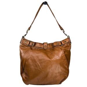 Forever 21 Brown Faux Leather Slouchy Boho Hobo Shoulder Bag